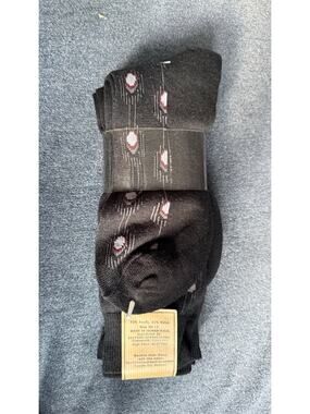 Vintage Givenchy Monsieur men's dress socks black set of 4 NEW size 10-13